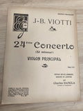 Ancien livre partitions violon piano Viotti 24e Concerto Edition Gallet
