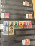 Timbres Espagne portraits historiques lot x11 couleurs philatélie Espana