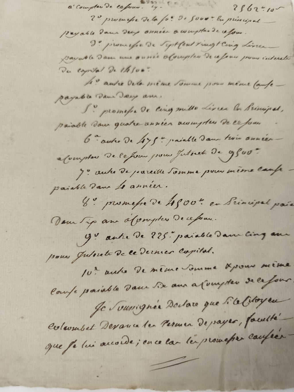 Lettre manuscrite administrative 1797, ancien bordereau XVIIIe français