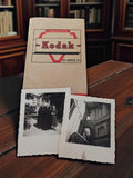 Lot photos anciennes noir et blanc + livret Kodak vintage rétro années 30-50