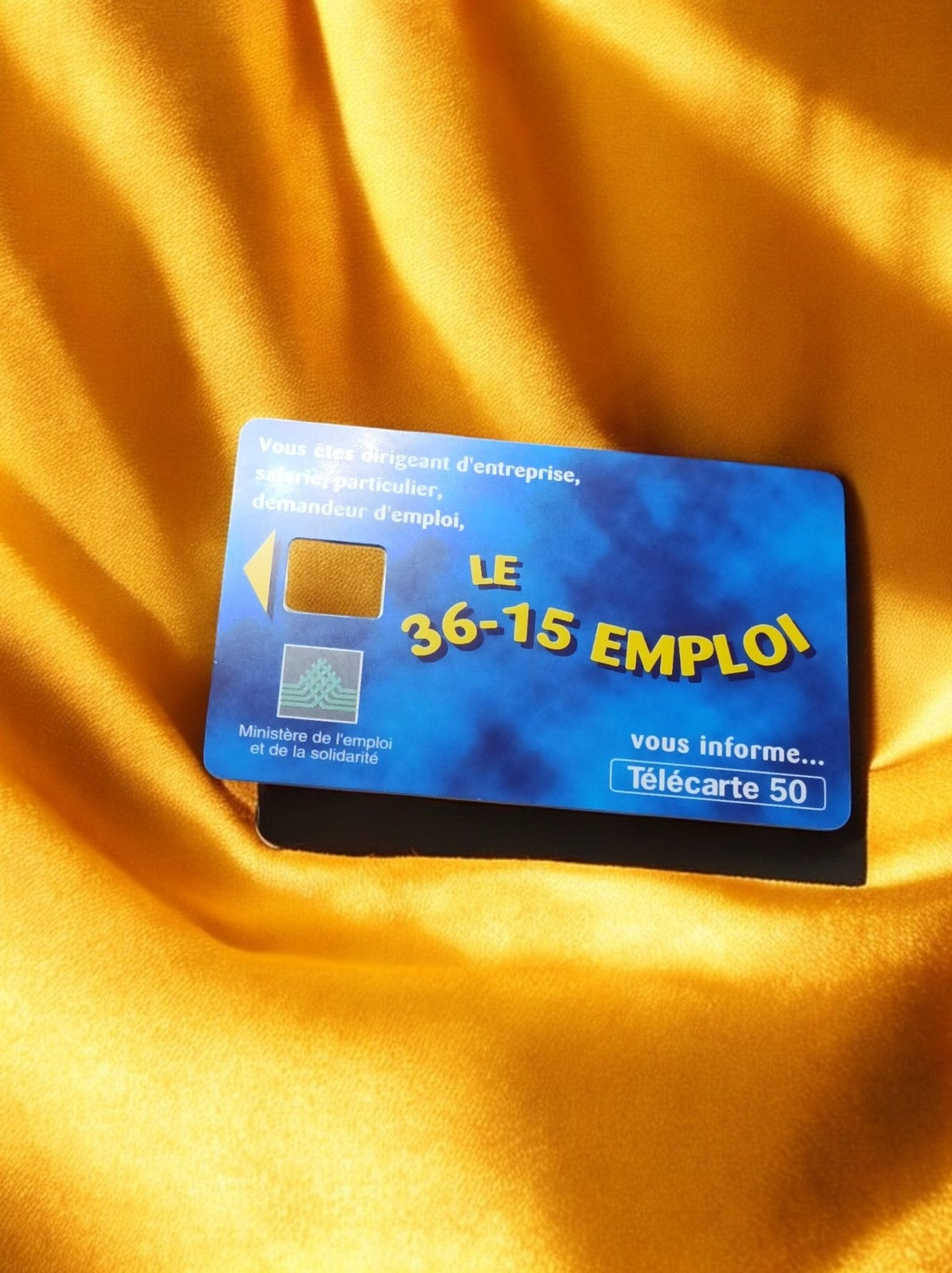 Carte téléphonique vintage Télécarte 50 Le 36-15 Emploi bleu France