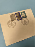 Enveloppe vintage philatélie Grèce timbres Olympie 1967 cachet collection (Ref 1