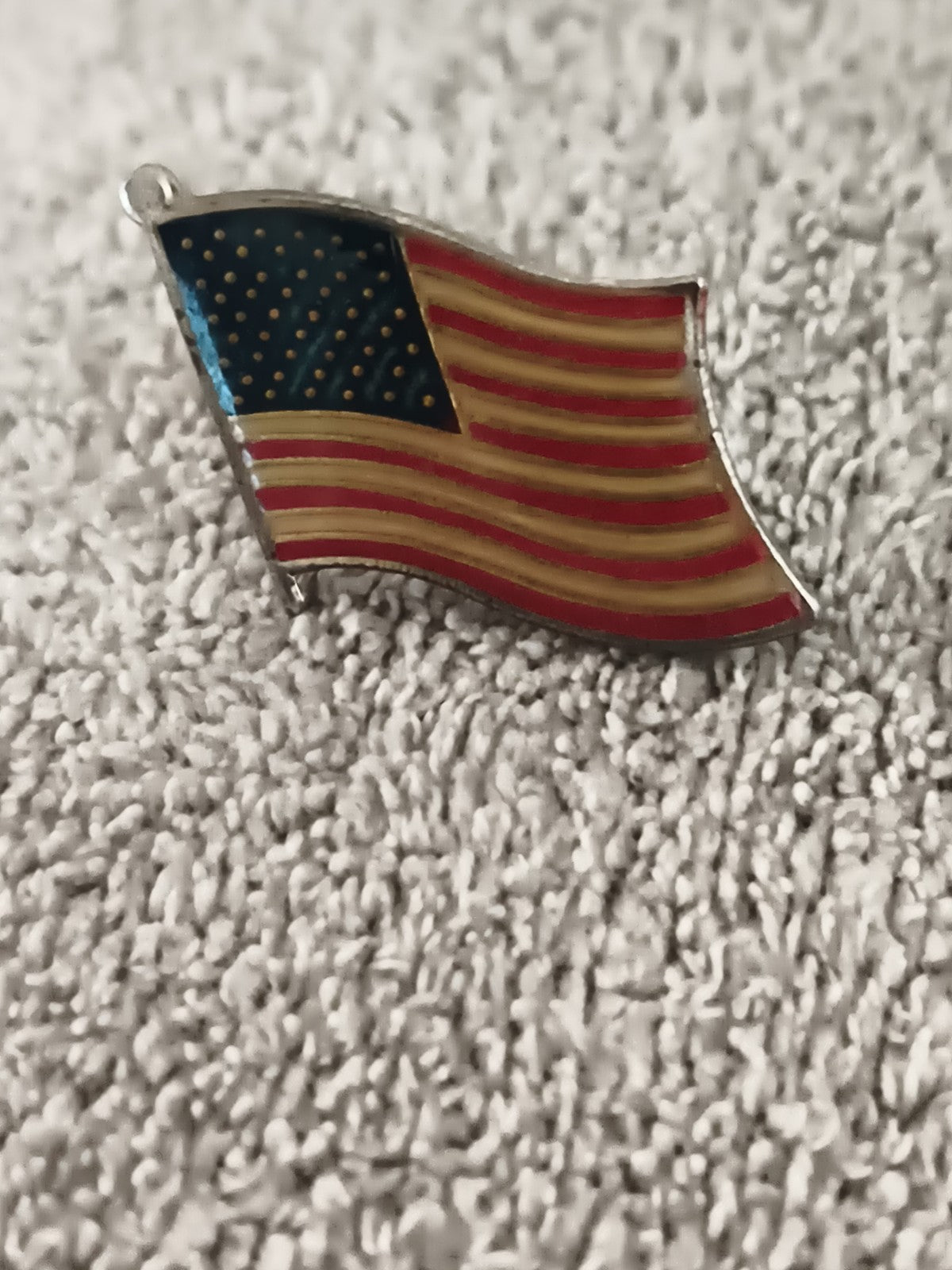 Pin's drapeau USA vintage, finition émaillée, badge américain, (Ref 8)