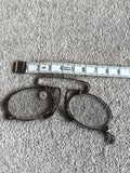 Lunettes lorgnon anciennes pliantes ovale vintage – monture aspect métallique