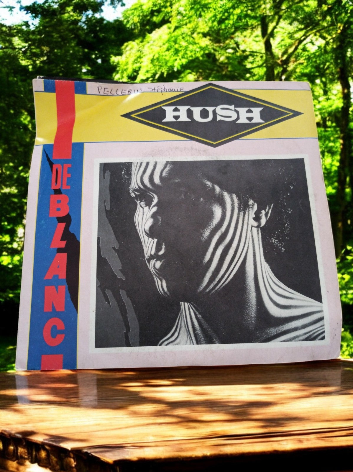 Vinyle 45T De Blanc Hush pochette originale vintage années 80 rare