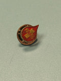 Vintage pin's goutte de sang rouge croix jaune donneur collection Ref 12