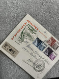 Lettre philatélique Monaco Reinatex 1952 affranchissement Expo timbres