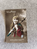 CPA Vive la France allégorie patriotique femme lance début XXe