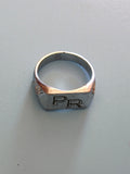 Bague ancienne vintage en métal, bague rétro collection bijou d?occasion