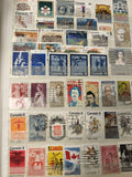 Lot timbres Canada oblitérés divers motifs couleurs variées philatélie