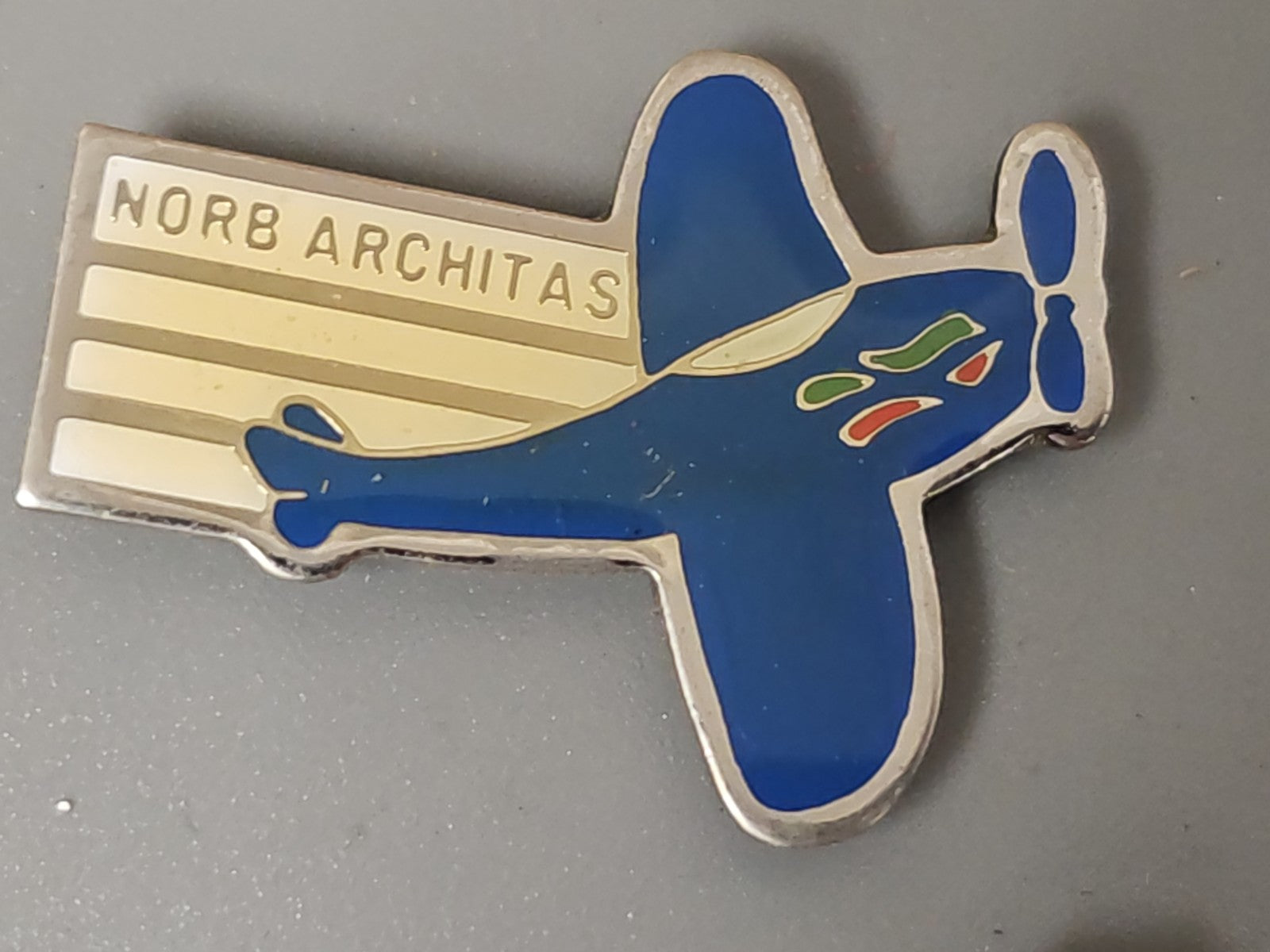 Vintage retro pin Norb Architas rare collector's badge for enthusiasts