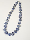 Collier ancien vintage grosses pierres naturelles rétro, bijou original collecti