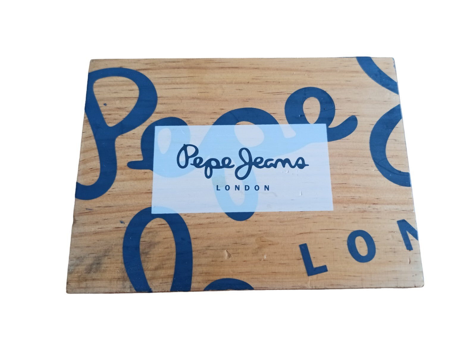 Plaque déco bois Pepe Jeans London enseigne murale logo 18 cm