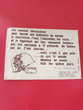 Enveloppe philatélie message pacifiste illustration casque crâne papier recyclé