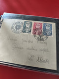 Ancienne enveloppe oblitérée Sidi Lamine Pacha Bey Tunis 1954 pour philatéliste