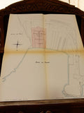 Plan ancien Marseille Anse du Pharo Société Chantiers Maritimes 1930-1940 vintag