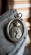 Médaille religieuse S. Catherine Labouré bronze ITALY pendentif ovale