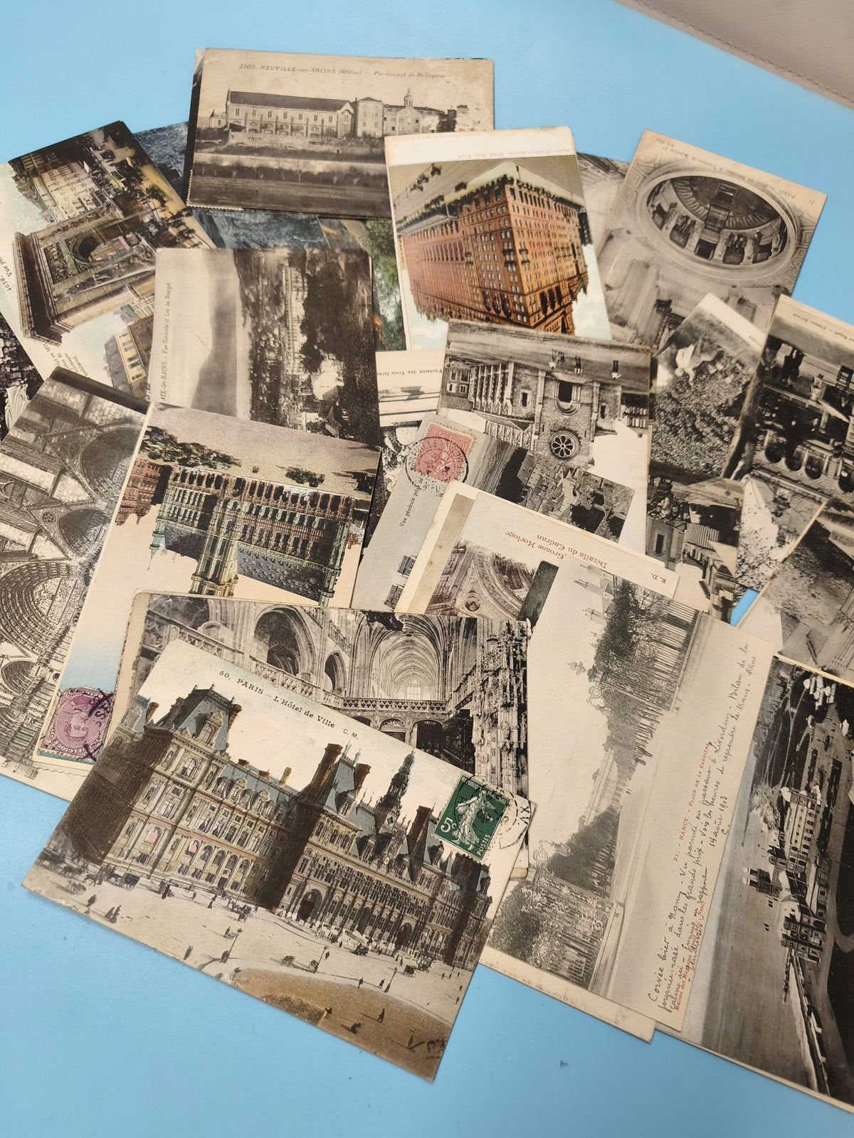 Lot cartes postales anciennes CPA divers monuments & villes France vintage