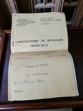 Ordonnance biologie médicale 1946 Marseille ancien document vintage France