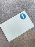 Entier postal Royaume-Uni 6½p bleu silhouette reine enveloppe philatélie
