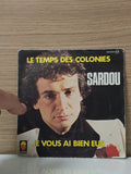 Vintage 45 tours Michel Sardou disque vinyle ancien collection rétro chanson fra