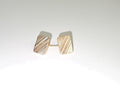Paire de boutons de manchette vintage fantaisie, ancien style rétro plaqué or