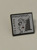 Pin's rétro ancien "Imagination" badge collection vintage années 80 collector