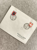 Lettre oblitérée 1950 Paris timbres blasons Bourgogne Savoie philatélie