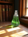 Flacon parfum vintage vert rétro, vaporisateur petit format déco