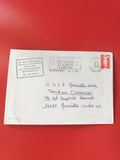 Enveloppe philatélie oblitérée Bastia 1995 timbre Marianne cachet notaire