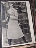 Patron couture manteau vintage Modes de Paris 1186 rétro années 60 ancien