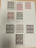 Timbres taxe France lot x10 blocs neufs multiples, chiffres divers, XIXe-XXe