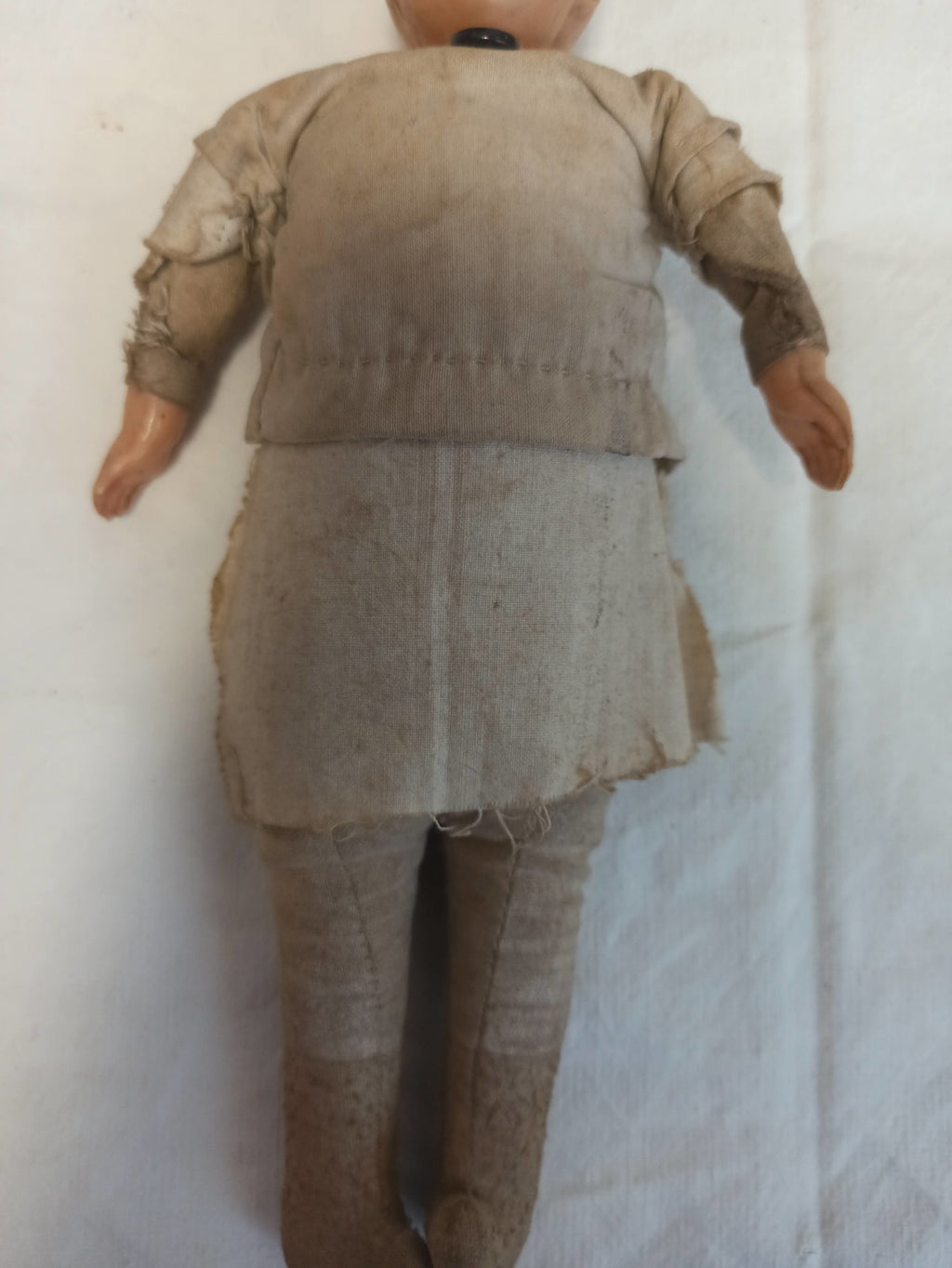 Poupée ancienne française tête biscuit tissu XIXe vintage rétro rare