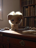 Figurine Petshop vintage chien yeux marron jouet animal ancien rétro