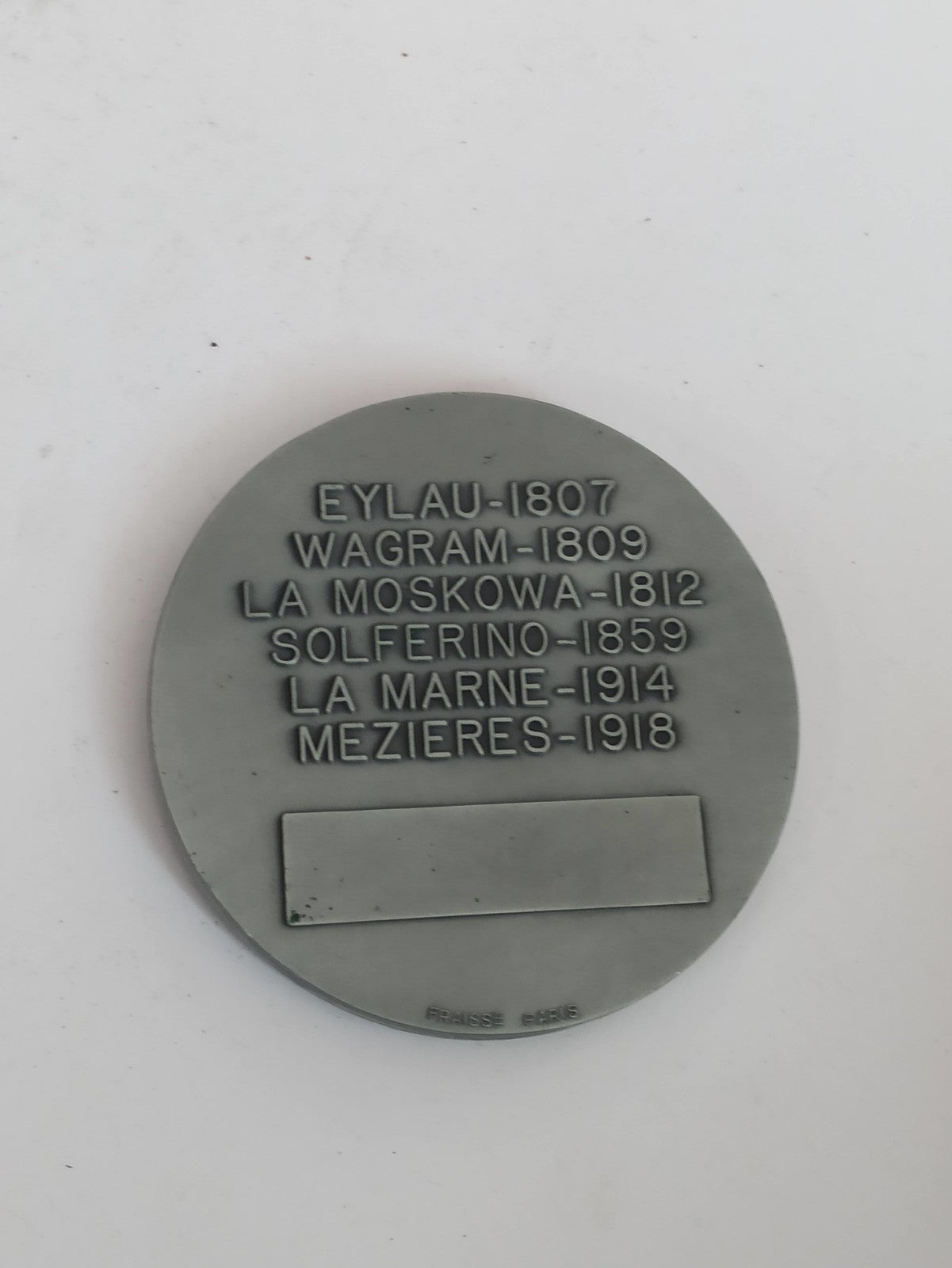 Médaille de table 2e Régiment de Chasseurs vintage insigne militaire ancien