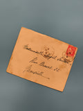 Lettre ancienne timbrée France 1935 cachet Lyon 50c philatélie Marseille (Ref 3)