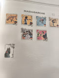 Timbres Madagascar Jeux Olympiques 1992 oblitérés sportifs oiseaux philatélie