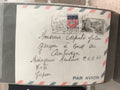 Lettre aérienne France Japon 1960, timbres République Française, philatélie
