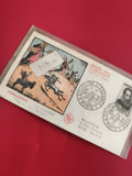 Lettre 1er Jour Don Quichotte Cervantes 1957 Salon Enfance Paris philatélie