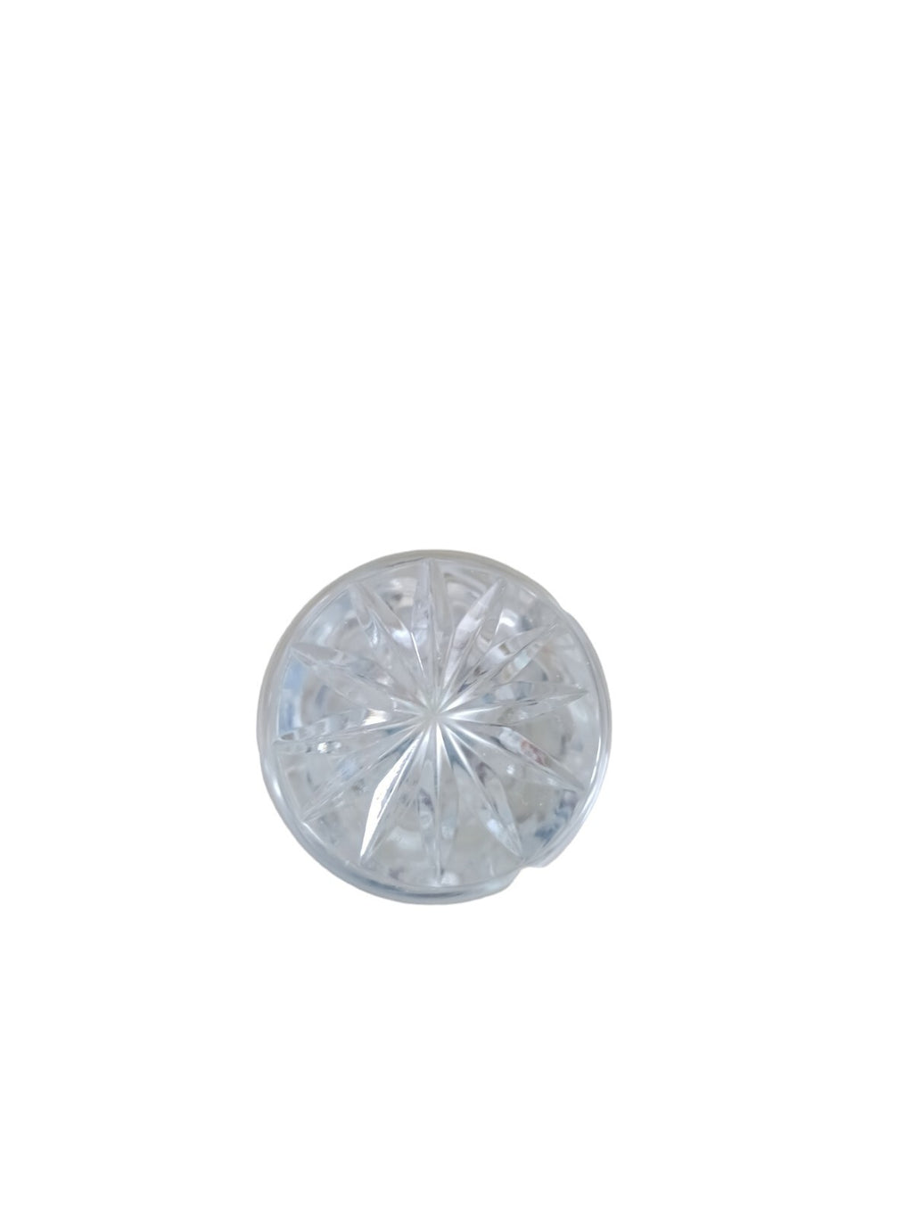 Vase cristal de Bohême taillé plomb Tchécoslovaquie 22 cm décor géométrique