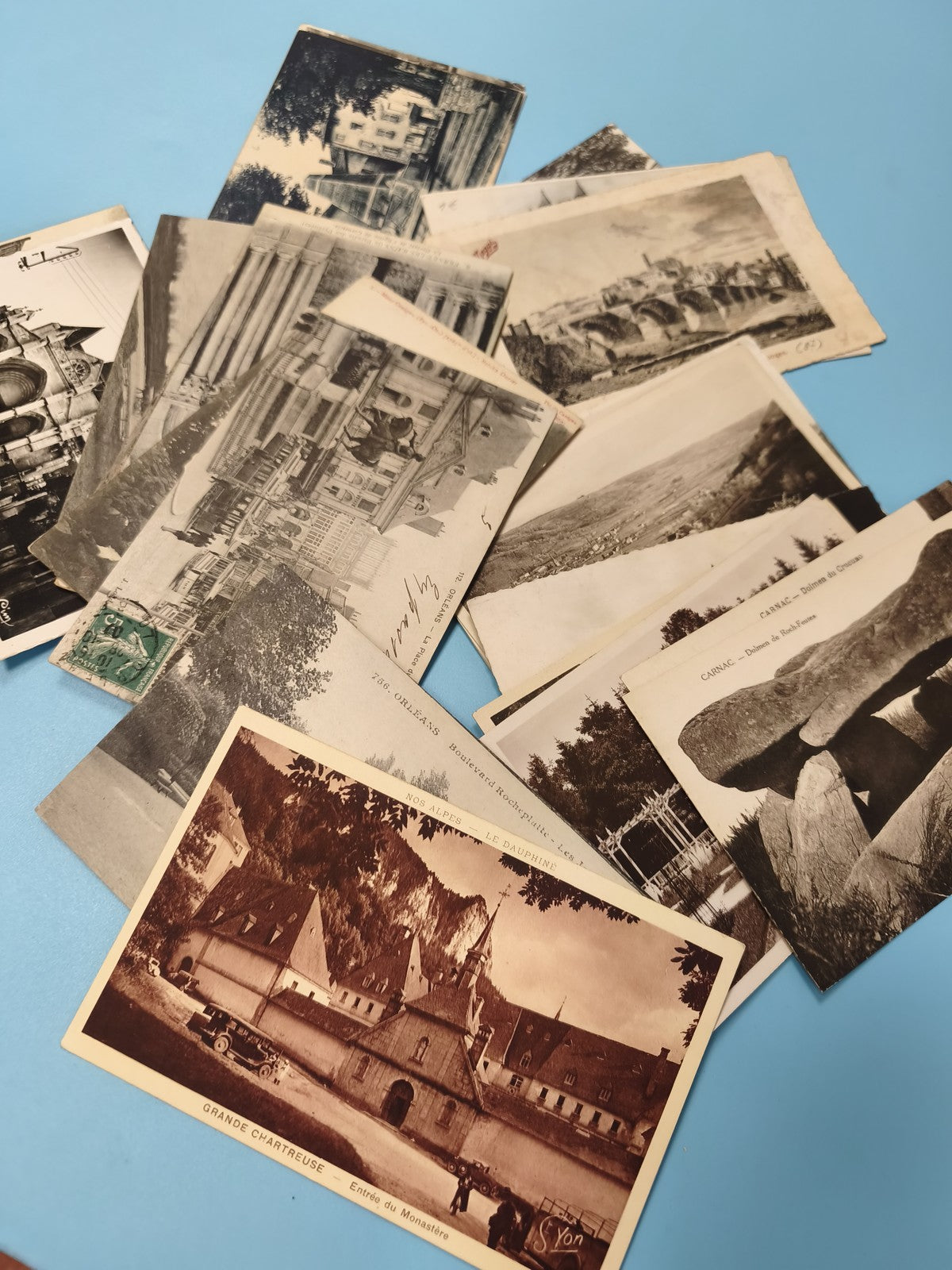 Lot cartes postales anciennes CPA divers lieux France paysages monuments