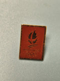 Pin's vintage Albertville 1992 Jeux Olympiques, rectangulaire, rouge, collection