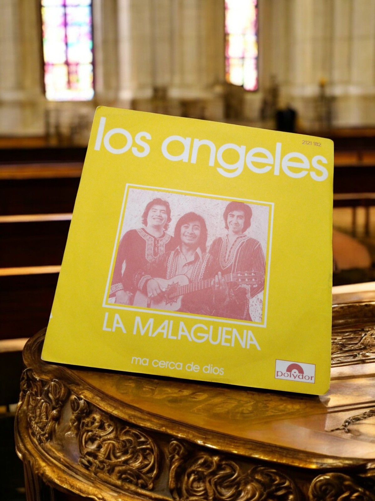Vinyle 45 tours Los Angeles Polydor La Malagueña vintage pochette jaune