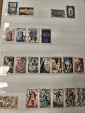 Lot anciens timbres oblitérés France thématiques historiques et culturelles