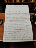 Lettre manuscrite ancienne 1948 bleue post Seconde Guerre mère vintage