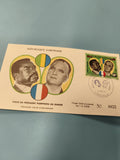 Enveloppe FDC Gabon Visite Président Pompidou Timbre 50F Numérotée 0055