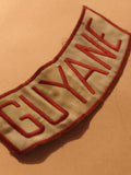 Écusson ancien brodé GUYANE insigne textile vintage patch armée
