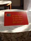Carte téléphonique vintage Télécarte 120 puce rouge, slogan Je suis Petit