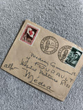Lettre oblitérée Camerone 1954 Sidi-Bel-Abbès timbres Croix-Rouge Algérie