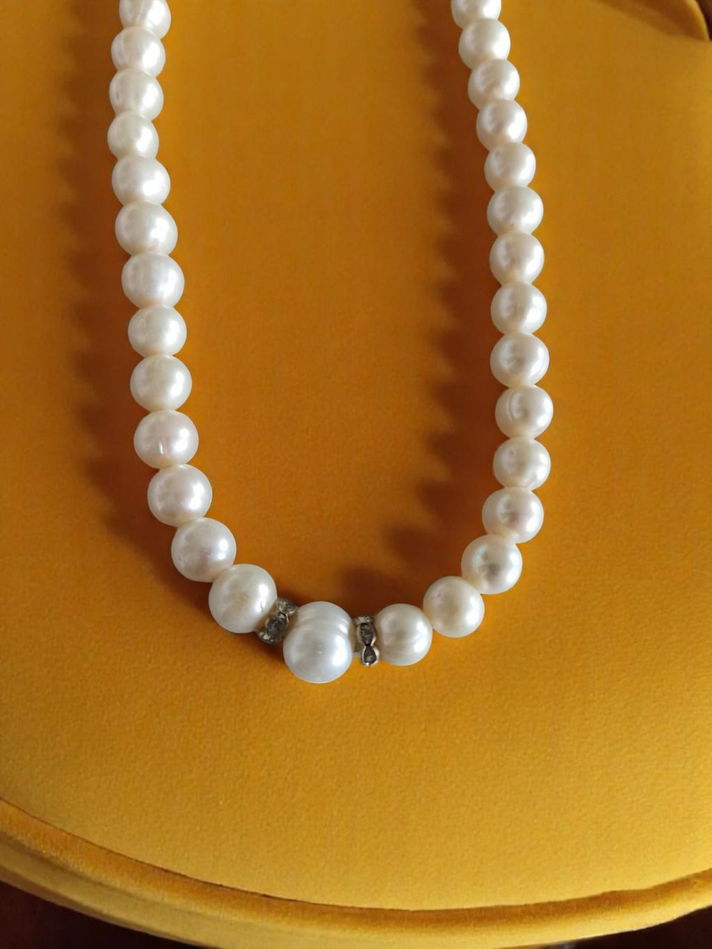 Collier en perles de culture authentiques, style vintage